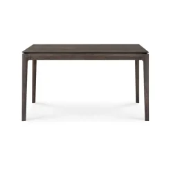 Ethnicraft Dining Tables*Beech extendable dining table, -lacquered oak, 90x140/220 cm Brown