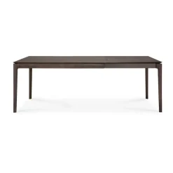 Ethnicraft Dining Tables*Beech extendable dining table, -lacquered oak, 90x140/220 cm Brown