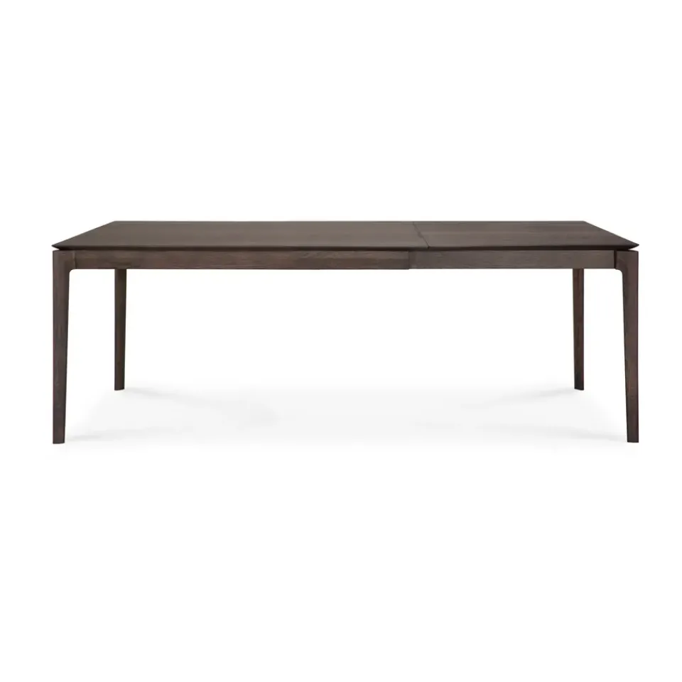 Ethnicraft Dining Tables*Beech extendable dining table, -lacquered oak, 90x140/220 cm Brown