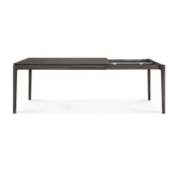 Ethnicraft Dining Tables*Beech extendable dining table, -lacquered oak, 90x140/220 cm Brown