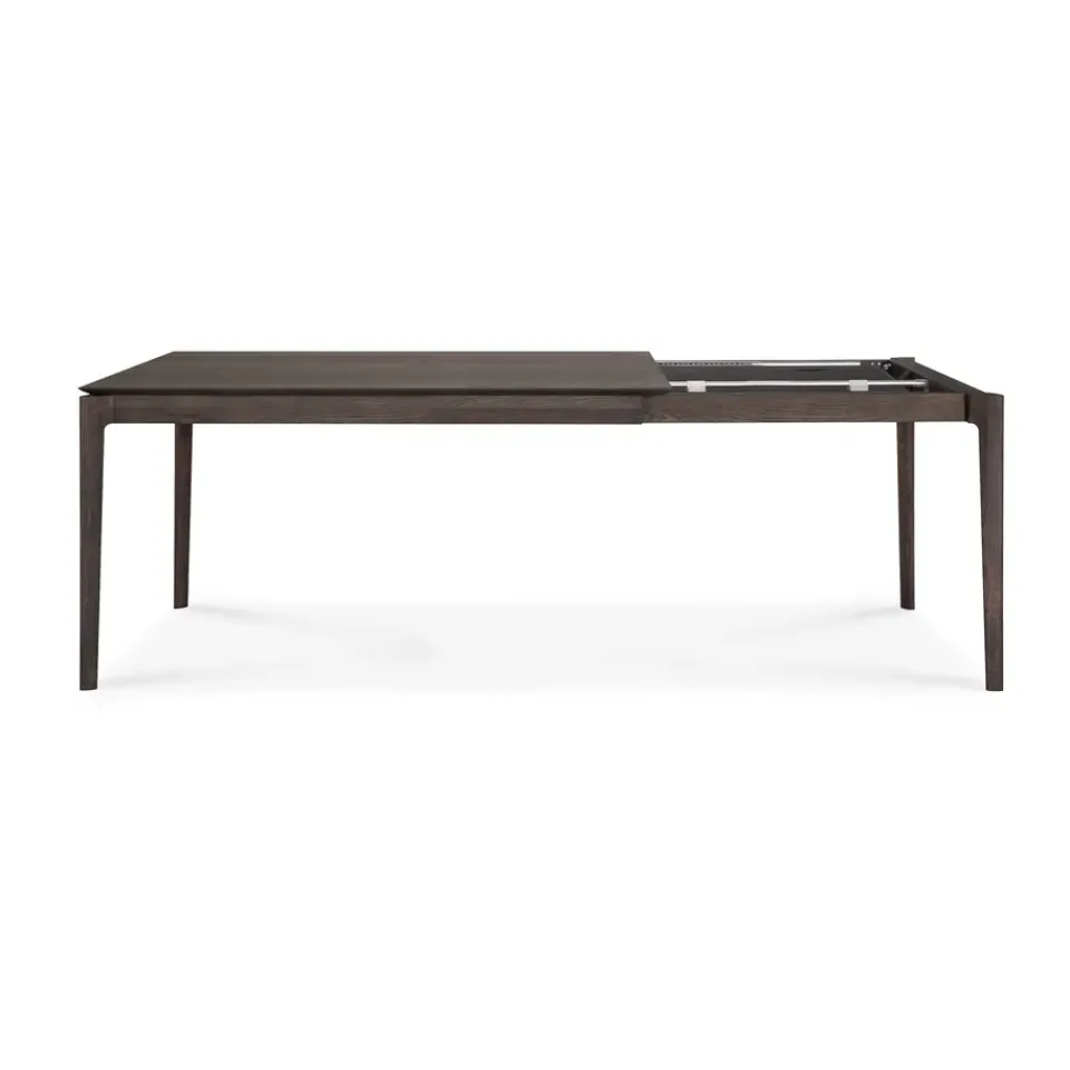 Ethnicraft Dining Tables*Beech extendable dining table, -lacquered oak, 90x140/220 cm Brown