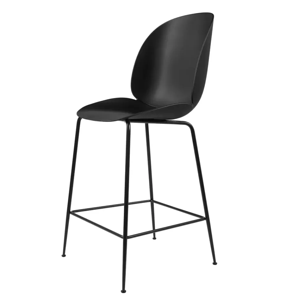 GUBI Bar Stools*Beetle Barchair plastic legs, Black