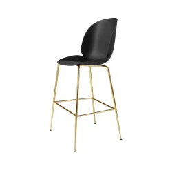 GUBI Bar Stools*Beetle Barstool high, , brass legs Black
