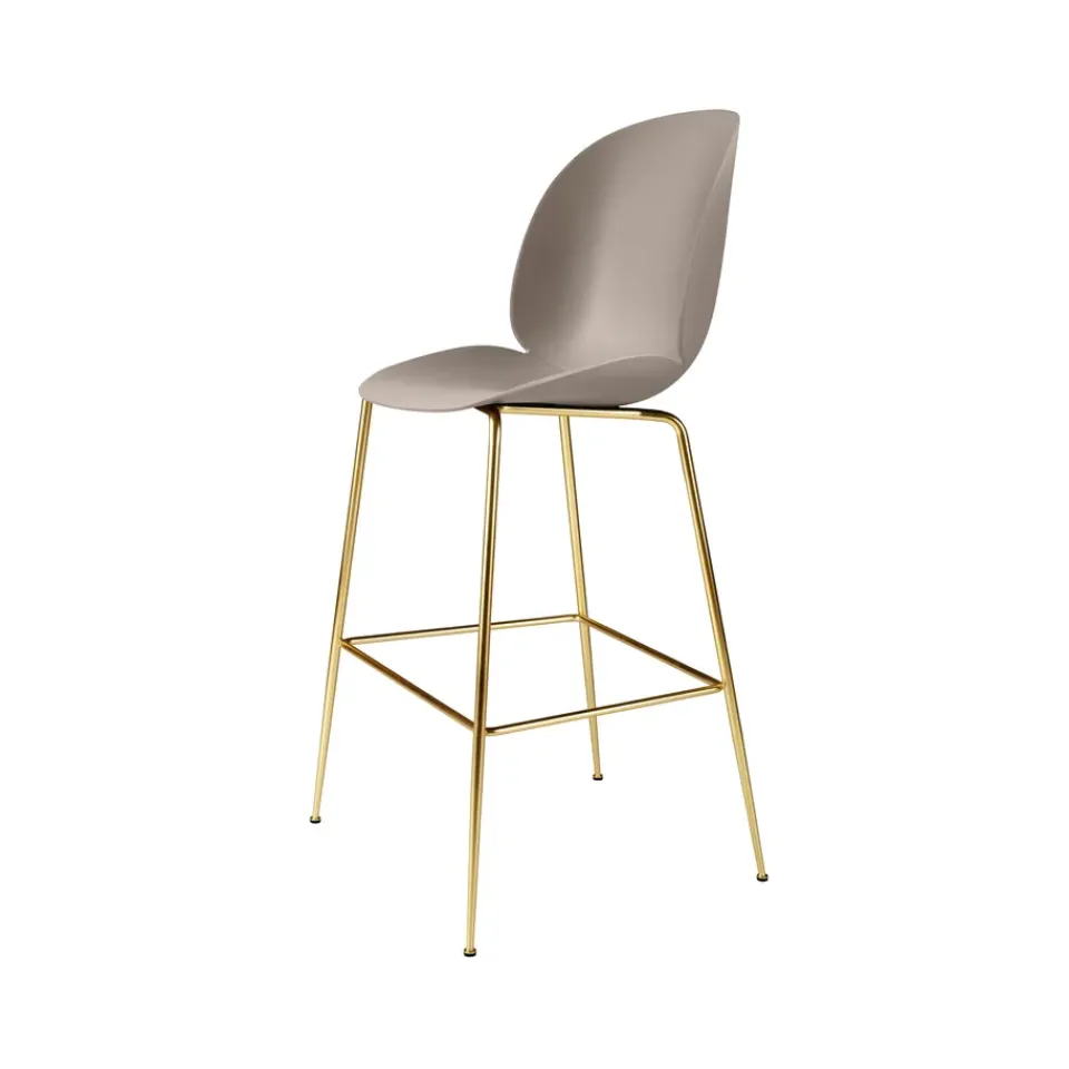 GUBI Bar Stools*Beetle Barstool high, New , brass legs Beige