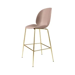 GUBI Bar Stools*Beetle Barstool high, Sweet , brass legs Pink