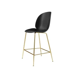 GUBI Bar Stools*Beetle barstool low, , brass legs Black