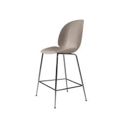 GUBI Bar Stools*Beetle barstool low, New , black chromed steel legs Beige