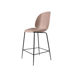 GUBI Bar Stools*Beetle barstool low, Sweet , black steel legs Pink