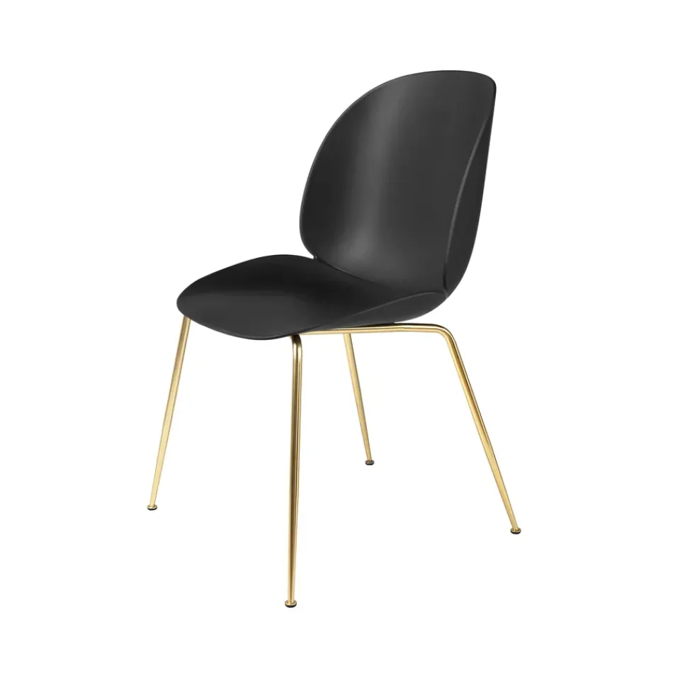 GUBI Chairs*Beetle chair, , brass legs Black