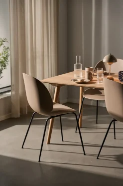GUBI Chairs*Beetle chair, New , black chromed steel legs Beige