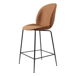 GUBI Bar Stools*Beetle counter chair - upholstered bar stool - low, Around bouclé 032-black Brown