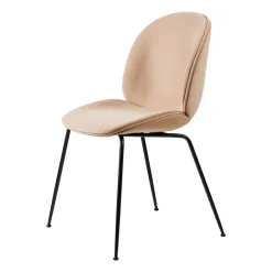 GUBI Chairs*Beetle dining chair - fully upholstered conic base, Sunday 034-black Brown