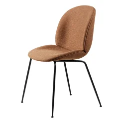 GUBI Chairs*Beetle dining chair - fully upholstered conic base, Around Bouclé 032-black Brown