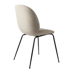 GUBI Chairs*Beetle dining chair - fully upholstered conic base, Tempt 61168-black matte Beige