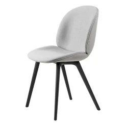 GUBI Chairs*Beetle dining chair - fully upholstered-plastic base, Remix 3 nr.123-black Grey
