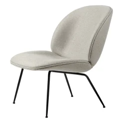 GUBI Armchairs & Footstools|Chairs*Beetle lounge chair - fully upholstered conic base, Plain 0025-black Beige