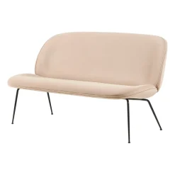 GUBI Sofas*Beetle sofa 2-seat fully dressed conic base, Sunday 034-matte black Brown