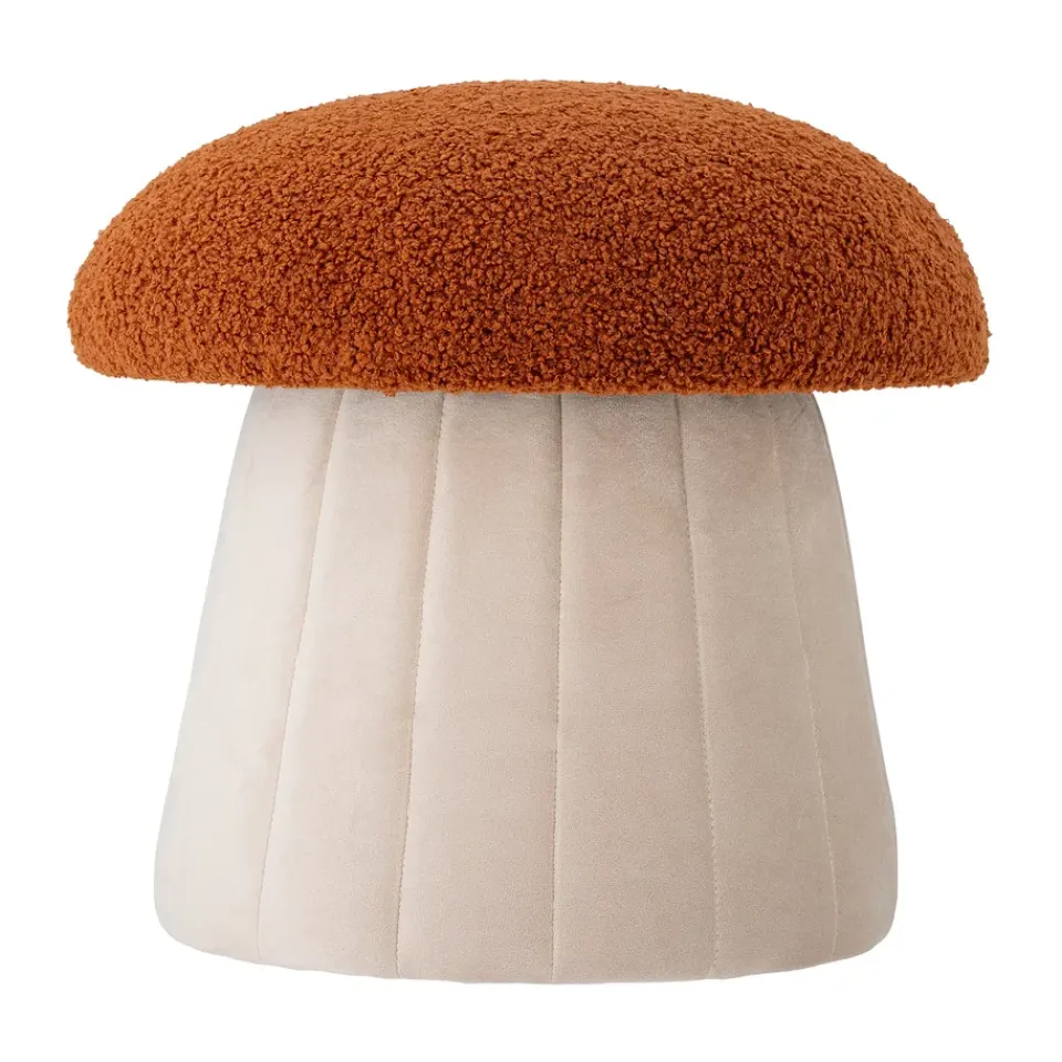 Bloomingville Children's Chairs|Children's Chairs*Bertil pouf Ø37 cm, Mushroom RedWhite