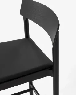 &Tradition Bar Stools*Betty TK17 Bar Chair 75 cm, Noble leather - laquered ash Black