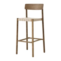 &Tradition Bar Stools*Betty TK15 Bar Chair 75 cm, Smoked oiled oak-natural linen BrownBeige