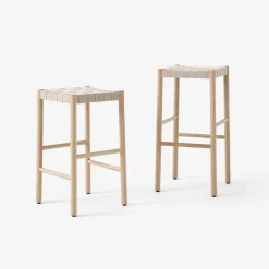 &Tradition Bar Stools*Betty TK7 barstool, , braided linen band seat Black