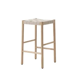 &Tradition Bar Stools*Betty TK7 barstool, Oak, natural braided linen band seat Beige