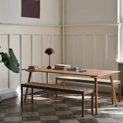 &Tradition Benches*Betty TK5 bench, . flätad linnebandsseat Black