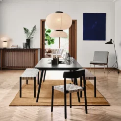 &Tradition Benches*Betty TK5 bench, . flätad linnebandsseat Black