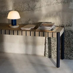 &Tradition Benches*Betty TK4 bench, . natural braided linen seat Black