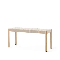&Tradition Benches*Betty TK4 bench, Oak. natural braided linen seat Beige