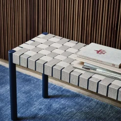 &Tradition Benches*Betty TK5 bench, Oak. natural braided linen seat Beige