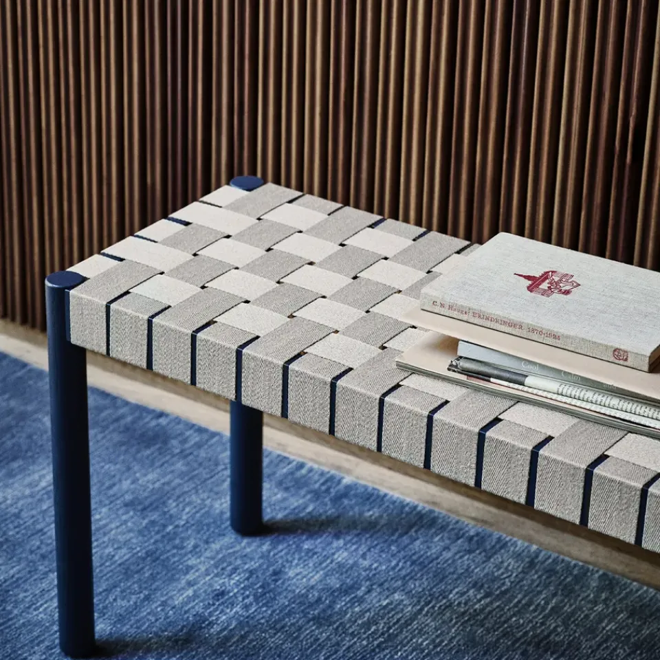 &Tradition Benches*Betty TK5 bench, Oak. natural braided linen seat Beige