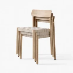 &Tradition Chairs*Betty TK1 Chair, Oak, natural braided linen band seat Beige