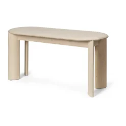 Ferm Living Benches*Bevel bench 90 cm, White-oiled beech Beige