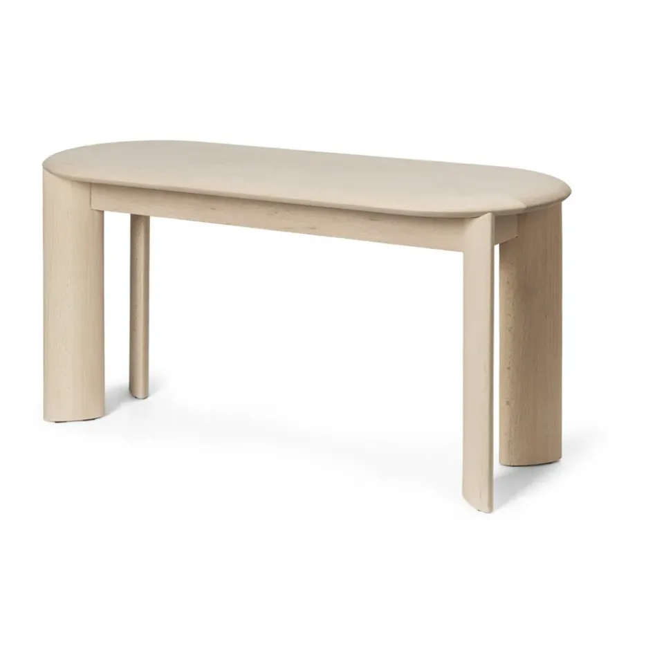 Ferm Living Benches*Bevel bench 90 cm, White-oiled beech Beige