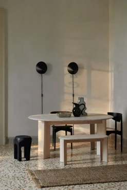 Ferm Living Benches*Bevel bench 90 cm, White-oiled beech Beige