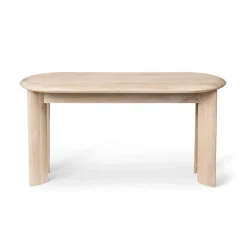 Ferm Living Benches*Bevel bench 90 cm, White-oiled oak Beige