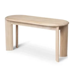 Ferm Living Benches*Bevel bench 90 cm, White-oiled oak Beige