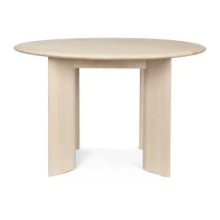Ferm Living Dining Tables*Bevel dining table Ø117 cm, -oiled beech White