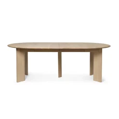 Ferm Living Dining Tables*Bevel Extendable dining table, White-oiled beech, incl. 2 extension leaves Beige