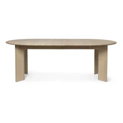 Ferm Living Dining Tables*Bevel Extendable dining table, White-oiled beech, incl. 2 extension leaves Beige