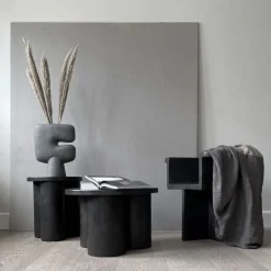101 Copenhagen Side Tables*Big Foot side table tall Ø45 cm, Coffee BrownBlack