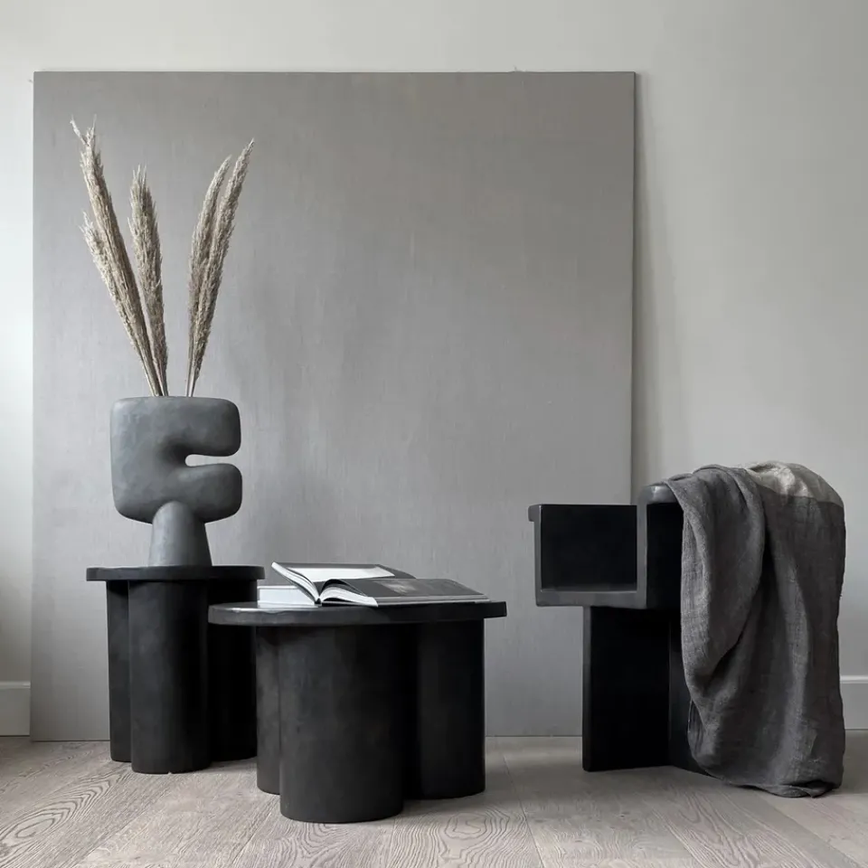 101 Copenhagen Side Tables*Big Foot side table tall Ø45 cm, Coffee BrownBlack
