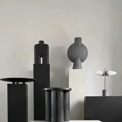 101 Copenhagen Side Tables*Big Foot side table tall Ø45 cm, Coffee BrownBlack