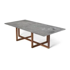 OX Denmarq Coffee Tables*Big Ninety coffee table 70x140 cm, smoked oak base, marble Grey