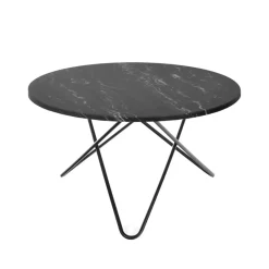 OX Denmarq Dining Tables*Big O Table dining table, Marble marquina. stand Black