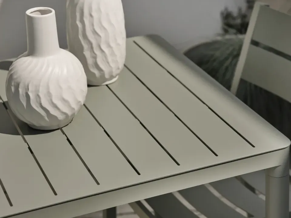 Brafab Table For Outdoor Use*Bigby dining table, Dusty , 144x76 cm Green