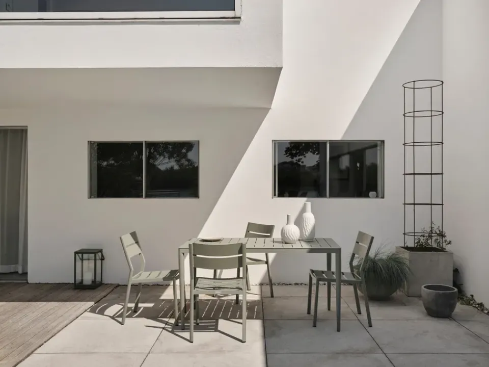 Brafab Table For Outdoor Use*Bigby dining table, Dusty , 144x76 cm Green