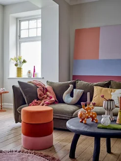 Bloomingville Sitting Poufs*Bilbao pouf Ø37x45 cm, Orange