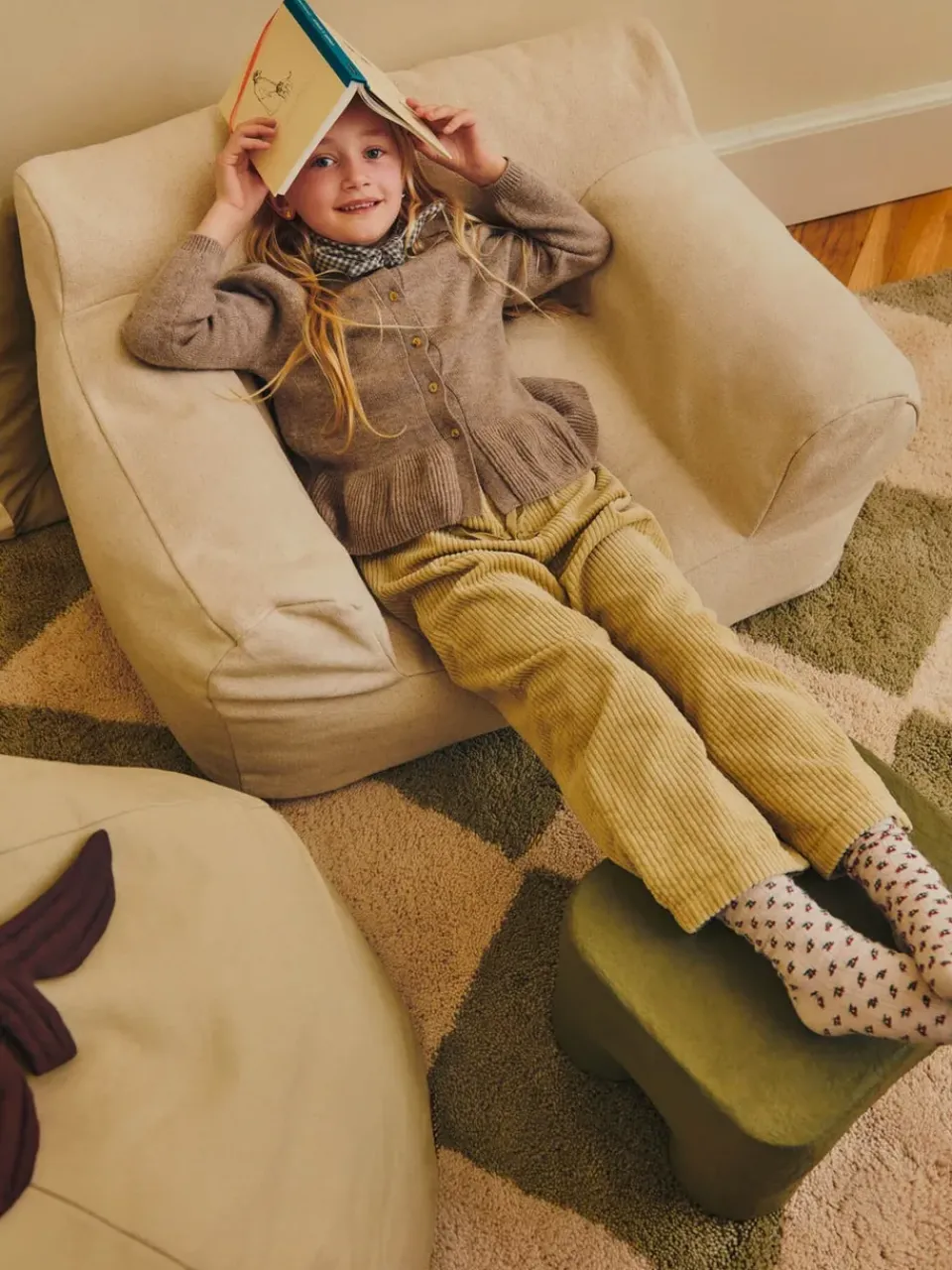 Ferm Living Children's Armchairs|Armchairs & Footstools*Billow bean bag armchair, Off- White